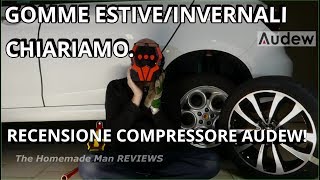 Montaggio gomme estive sulla Tipo e prova Compressore portatile AUDEW [upl. by Fleur]