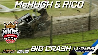 Sprintcars  Rico amp McHugh Crash  Borderline  18th Jan 2024  ClayPerView [upl. by Auric]