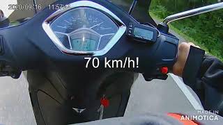 Piaggio Liberty 50 2018 Top Speed [upl. by Harrow]