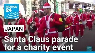 Santa Claus parade in Japan for a charity event aiming to raise money for sick children [upl. by Judson]