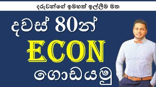 AL Sinhala  දවස් 80න් ECON ගොඩයමු  Economics  GCEAdvance Level Economics  AL ECON [upl. by Garlan]