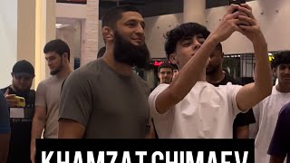 KHAMZAT CHIMAEV GREETING FANS IN EMIRATES MALL IN DUBAI AHEAD OF ufc khamzat [upl. by Koal]