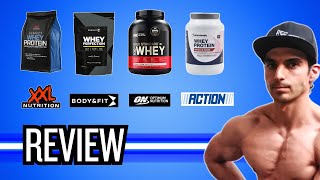 REVIEW Whey Protein van XXL Nutrition BodyampFit ON en Body Mass van de Action eiwitpoeder eiwit [upl. by Kwei]