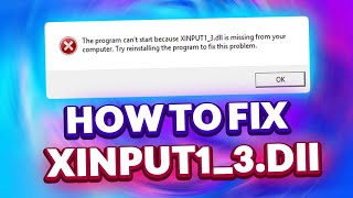 xinput13dll is missing from your Computer Windows 10  8  7 [upl. by Ahse334]