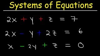 Solving Systems of Equations With 3 Variables amp Word Problems [upl. by Aw]