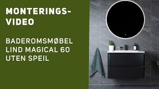 Monteringsveiledning  Lind Magical 60 sort baderomsmøbel [upl. by Missak]