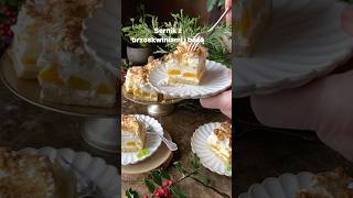 SERNIK Z BRZOSKWINIAMI I BEZĄ przepis w komentarzu sernik cheesecake baking shortsviral food [upl. by Elockin710]