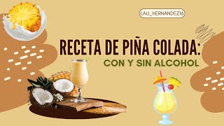 Receta de Piña Colada Con y Sin Alcohol [upl. by Hgielrahc]