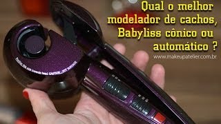 Modeladores para cabelos  Qual é melhor Babyliss Miracurl cônico ou automático [upl. by Annez]