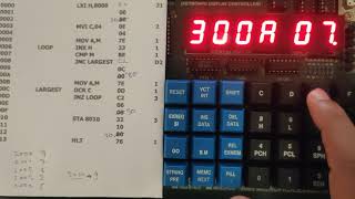 largest number using 8085 microprocessor kit [upl. by Airrehs]