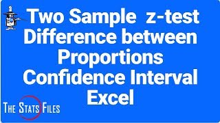 8458 Construct Confidence Interval for Difference Between Two Proportions Excel Calculator [upl. by Nobie]