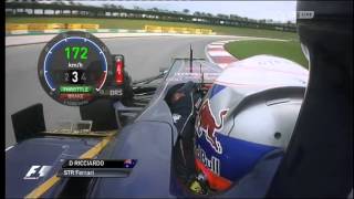 F1 2013  R02  Ricciardo onboard lap Sepang FP2 [upl. by Shawn]