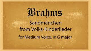 Brahms  Sandmännchen with vocal line [upl. by Justin]