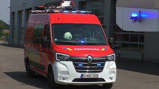 Primeur NIEUWE Karweiwagen en Ladderwagen brandweer zone rand post Kalmthout met spoed [upl. by Araet402]