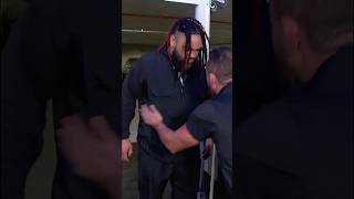 Jacob Fatu does not like to be touched Mr security guard [upl. by Xenophon]