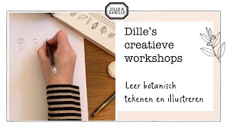 Leer makkelijk botanisch tekenen amp illustreren  Creatieve online workshops bij Dille amp Kamille [upl. by Leemaj]