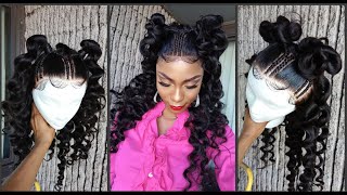 How To Cute Lace Frontal Wig Style Ft Celie Hair [upl. by Arba]