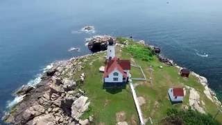 Nubble Lighthouse  York Beach Maine  Drone Video  DJI Phantom 3  Johnny J [upl. by Ytsanyd]