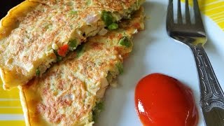 Egg Veggie RotiPancake  एग वेजिटेबल रोटी  SnacksBreakfast Recipe [upl. by Ossy548]