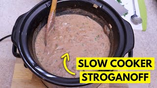 Beef Stroganoff in the Slow Cooker Recipe [upl. by Packston]