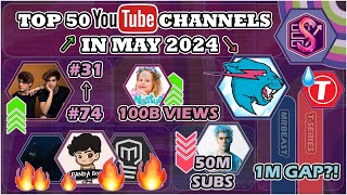 Stokes Twins amp PANDA BOI Joining MrBeast 1M away amp Like Nastya 100B views  Top 50 May 2024 [upl. by Hansen]