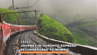 Journey in Duronto Express  Secunderabad to Mumbai via Pune  Full Journey  12220 [upl. by Zwiebel]