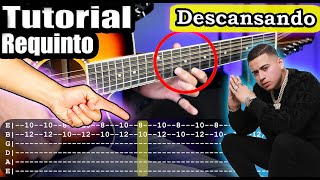 Descansando  Fuerza Regida  Requinto y Acordes  Tutorial  Como tocar en Guitarra Con Tabs  PDF [upl. by Gerdi242]