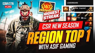 New Season Cs Rank push In Region Top 1 Lobby With Highest Streak Ever 🤯  Garena  Free Fire [upl. by Jaycee806]