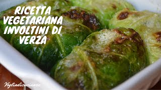 Ricetta vegetariana  Involtini di verza [upl. by Enelaehs]