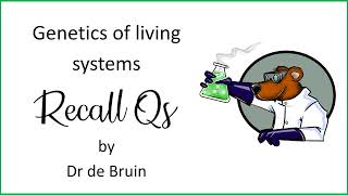 Genetics of living systems 611 Cellular Control  Chapter 19  A2 Biology  Recall Questions [upl. by Roleat886]