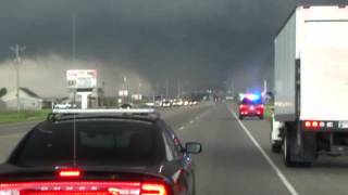 moore tornado crossing i44 south canadian bridge 520 13 [upl. by Elocan]