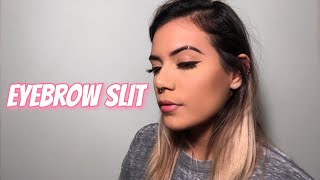 HOW TO DO AN EYEBROW SLIT  DIY [upl. by Nevah]