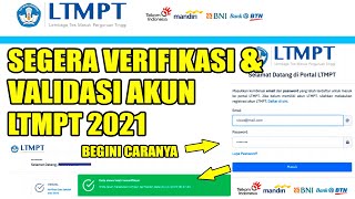 CARA VERIFIKASI DAN VALIDASI DATA SISWA LTMPT SNMPTN 2022  TUTORIAL REGISTRASI AKUN LTMPT 2022 [upl. by Akienahs]