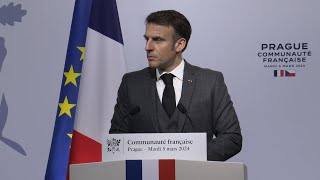 Macron urges Ukraines allies not to be cowards  AFP [upl. by Aryan]