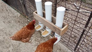 Comedero para GALLINAS y POLLOS Fácil de hacer en PVC [upl. by Festatus]