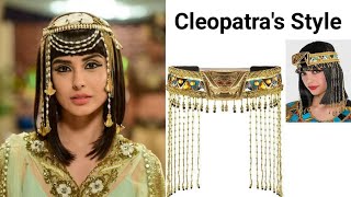 How to make Cleopatras headpiece diy  Cleopatra headpiece making  Fashion designing [upl. by Wilow]