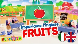 Inglese per bambini 🍐 🍇 🍎 Prime parole impara i nomi della frutta [upl. by Reppart]