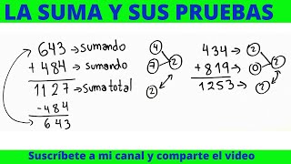 LA SUMA Y SUS 2 PRUEBAS LA EXCLUSION DEL 9 Y LA RESTA [upl. by Ecitsuj29]