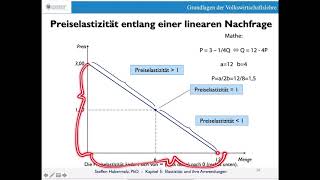 Elastizität der Nachfrage Punktelastizität [upl. by Ainivad351]