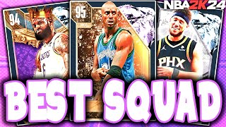 THE BEST SQUAD YOU CAN MAKE IN NBA 2K24 MyTEAM WIN EVERY GAME USING THIS OVERPOWERED LINEUP [upl. by Marr]