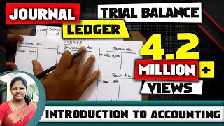 Introduction to accounting  Journal  Ledger  Trial balance  Solved Problem  by kauserwise [upl. by Meerek368]