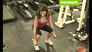 Exercises For Women  Dumbell Squats  Onlymyhealthcom [upl. by Lancelle]