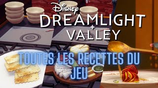 DISNEY DREAMLIGHT VALLEY ASTUCES  toutes les recettes du jeu [upl. by Charline282]