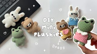 ♡ Crochet Mini Dress Up Plushies Tutorial  Bear Bunny amp Froggy  Plus Dito Pro Review ♡ [upl. by Lebezej]