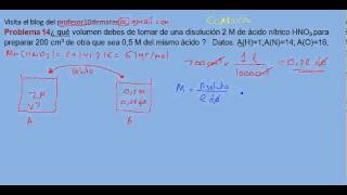 Ejercicios y problemas resueltos de disoluciones 14 [upl. by Nedle]