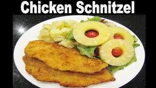 Chicken Schnitzel  Recipe  Liz Kreate [upl. by Elleved]