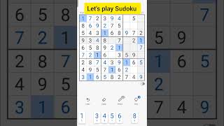 Play Sudoku medium level mindgames dailychallenge entertainmentshorts shortsfeed trendingviral [upl. by Pitt598]