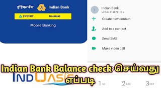 How to indian bank account balance check in tamil [upl. by Pitchford]