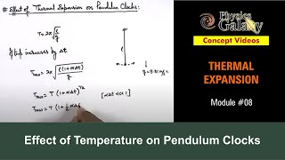 Class 11 Physics  Thermal Expansion  8 Effect of Temperature on Pendulum Clocks  For JEE amp NEET [upl. by Casaleggio35]