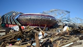 Exploring the Seaside Heights Pier Wreckage from Hurricane Sandy  NJ [upl. by Sheline]